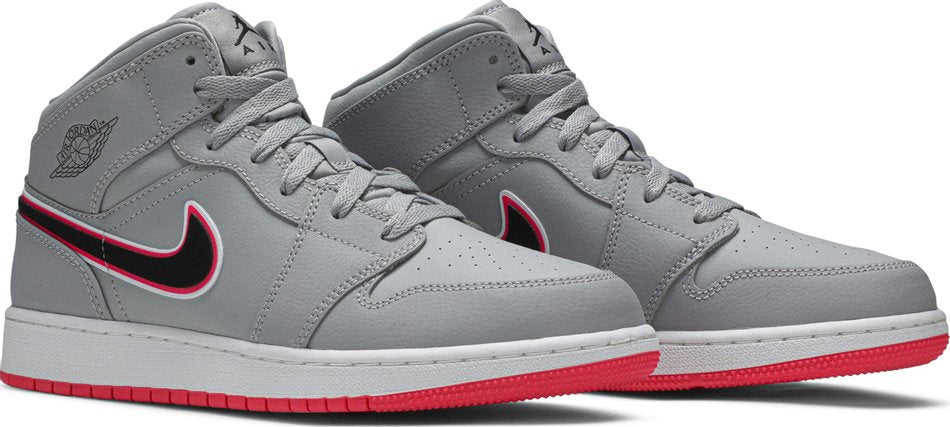 Air Jordan 1 Mid GS Wolf Grey Pink