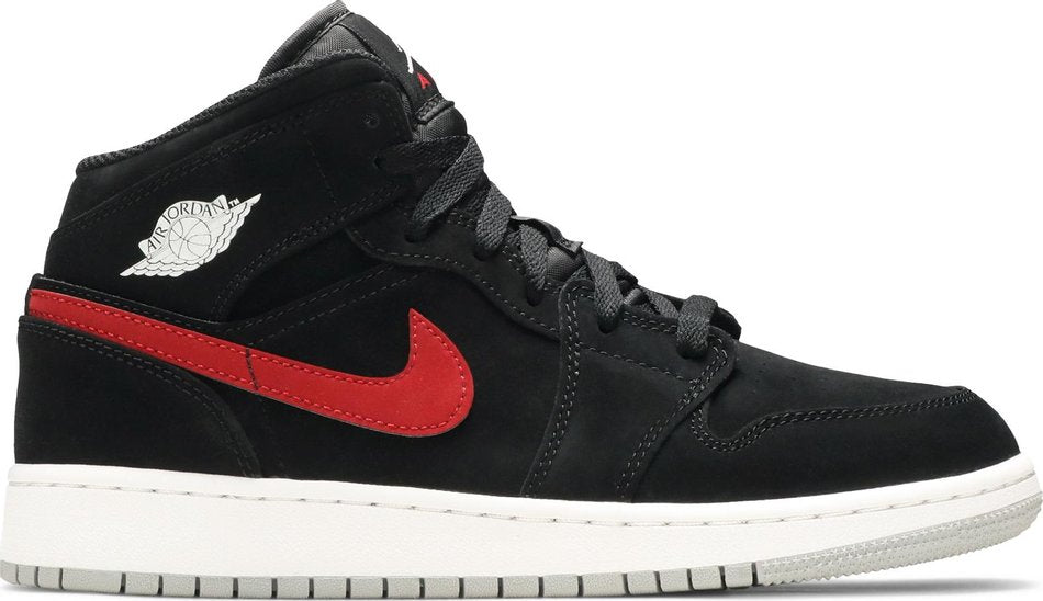 Air Jordan 1 Retro Mid GS Black University Red