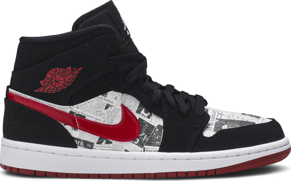 Air Jordan 1 Mid SE Newspaper Air Times