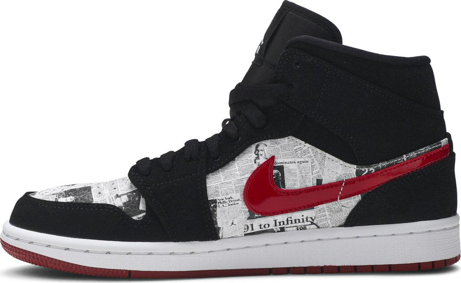 Air Jordan 1 Mid SE Newspaper Air Times