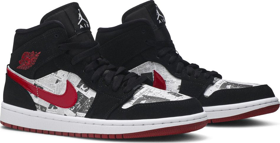 Air Jordan 1 Mid SE Newspaper Air Times