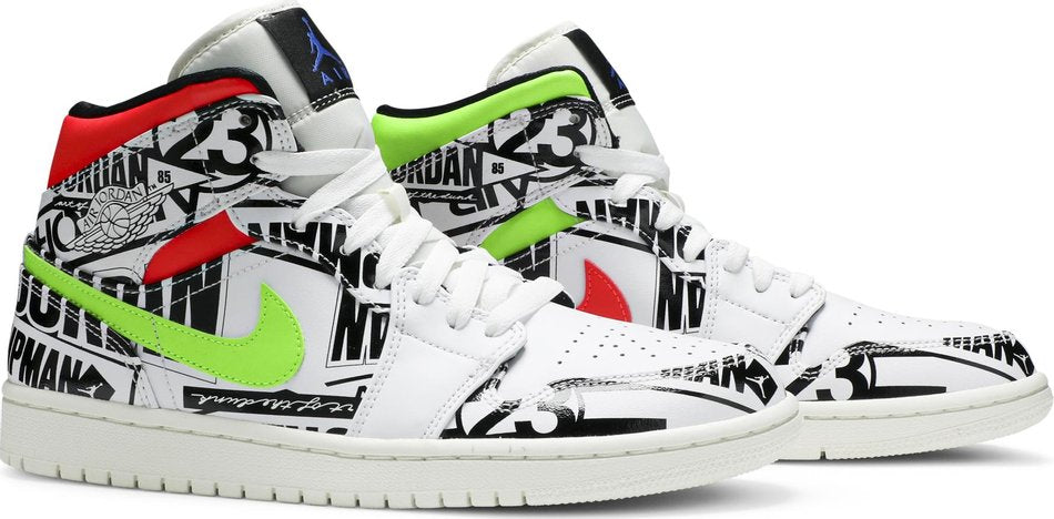 Air Jordan 1 Mid Over-Print Logos