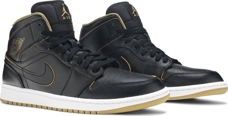 Air Jordan 1 Mid Black Gold