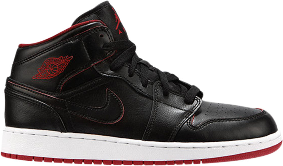 Air Jordan 1 Retro Mid GS Black Gym Red