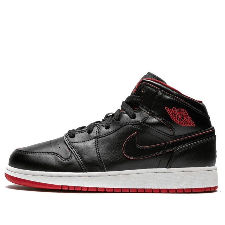 Air Jordan 1 Retro Mid GS Black Gym Red