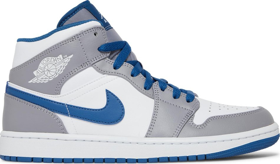 Air Jordan 1 Mid Cement True Blue