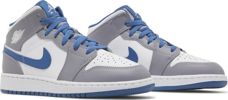 Air Jordan 1 Mid GS Cement True Blue