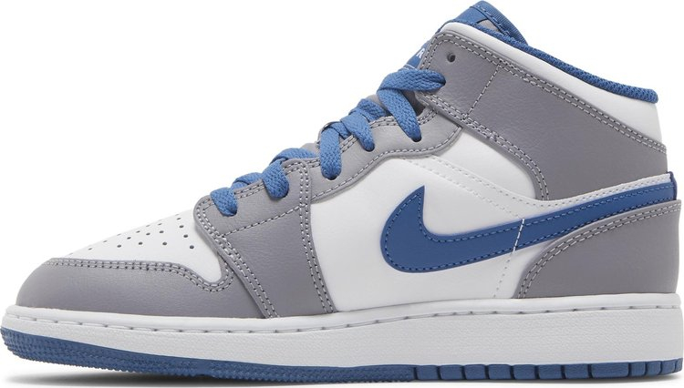 Air Jordan 1 Mid GS Cement True Blue