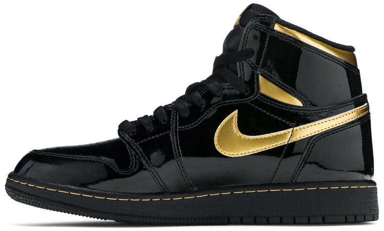 Air Jordan 1 Retro High OG GS Black Metallic Gold