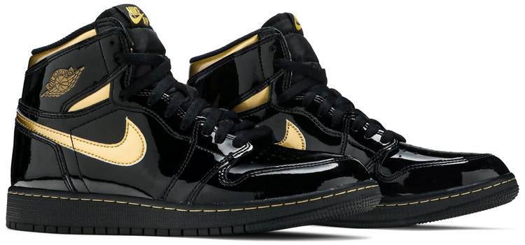 Air Jordan 1 Retro High OG GS Black Metallic Gold