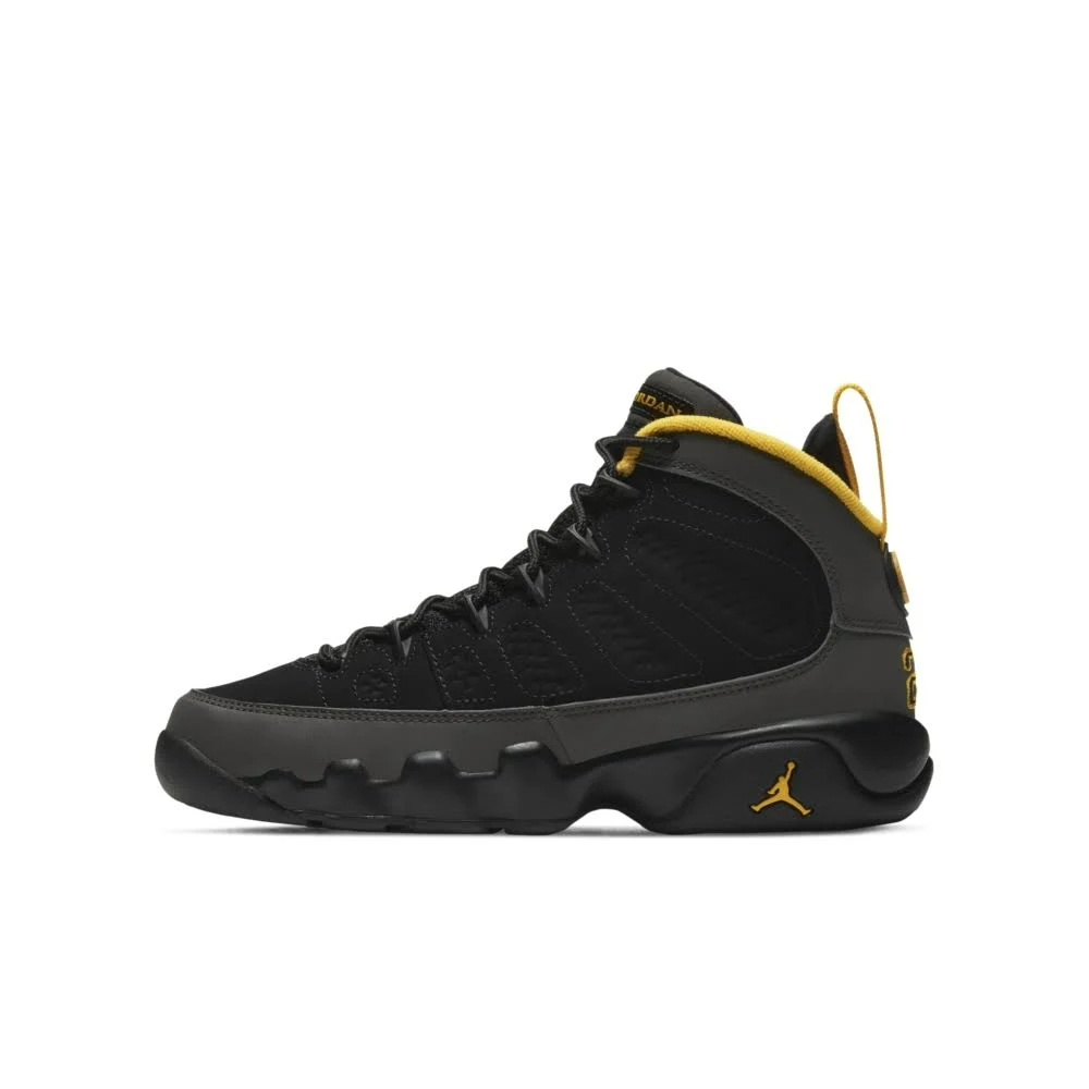 Air Jordan 9 Retro GS Dark Charcoal University Gold