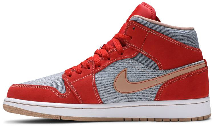 Air Jordan 1 Mid Denim Red