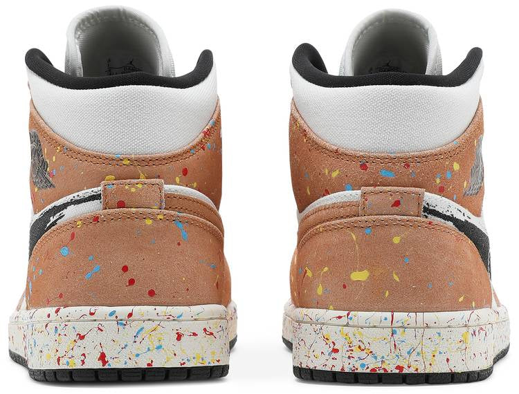 Air Jordan 1 Mid SE Brushstroke Paint Splatter