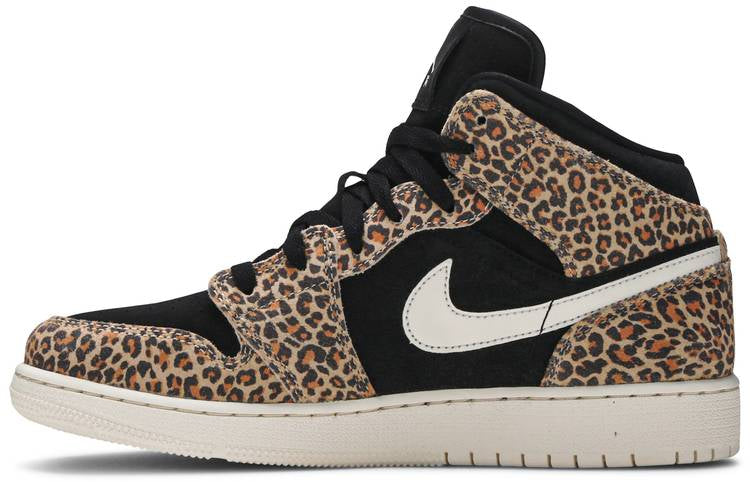 Air Jordan 1 Mid SE GS Leopard