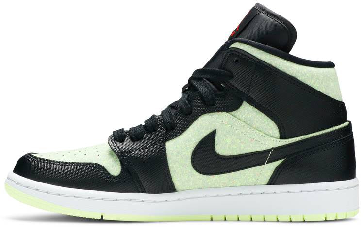 Wmns Air Jordan 1 Mid SE Black Barely Volt