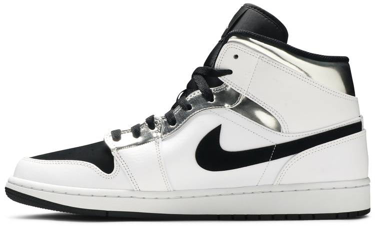 Air Jordan 1 Mid White Silver