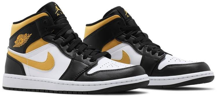 Air Jordan 1 Mid Black University Gold